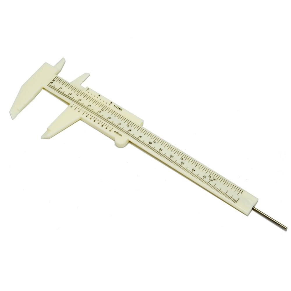 Vernier Caliper 0 to 150mm 6 Inch Plastic Vernier Caliper Gauge Measuring Tool Student Mini Tool Portable Ruler Home Outdoor Use