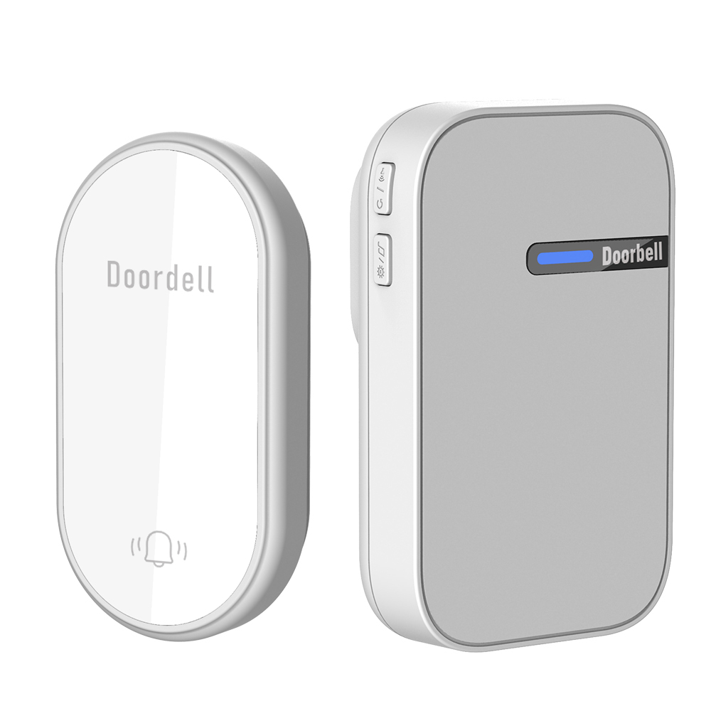 Acrylic Lens Battery Free Waterproof Self Powered Doorbell High Volume Wireless Electronic Emergency Call Device: Orange / UK