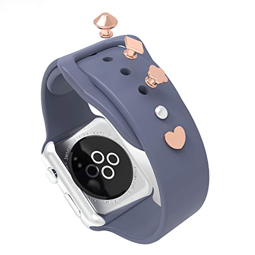 4 Stks/sets Metalen Decoratieve Studs Nagels Voor Horloge Band Compatibel Voor Slimme Horloge Band Strap 38Mm 40Mm 42mm 44Mm Series5/4/3/2/1: Rose Gold
