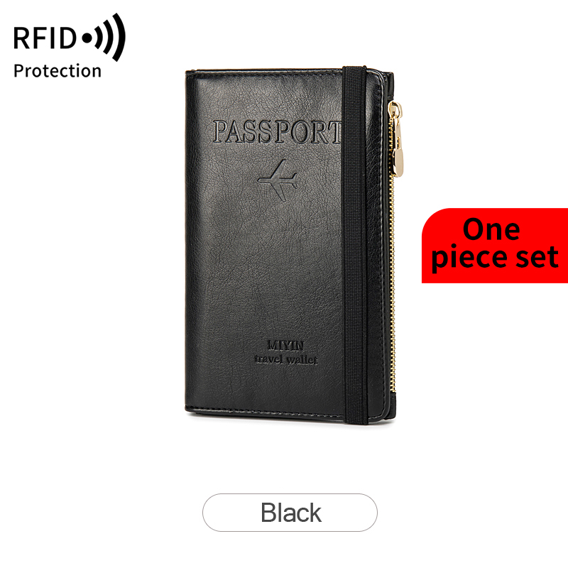 Minimalistisch en modieus RFID-reispaspoortset + PU-bagagelabel 2-delig/set geschikt voor reisaccessoires voor heren en dames: green