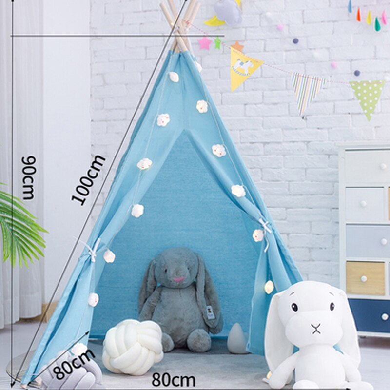 Vouwen Indiase Kinderen Tent Wigwam Eenvoudig Te Installeren 1M Kids Tenten Tipi Indoor Speelhuis Baby Baby Teepee: 6