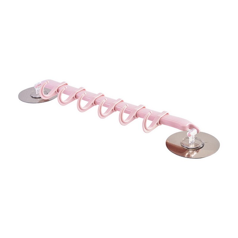 Ganchos Organizadores de pared para baño, soporte de toalla, accesorios de cocina, armario, ganchos del perchero para almacenamiento en la pared, ganchos para llaves: Rosa