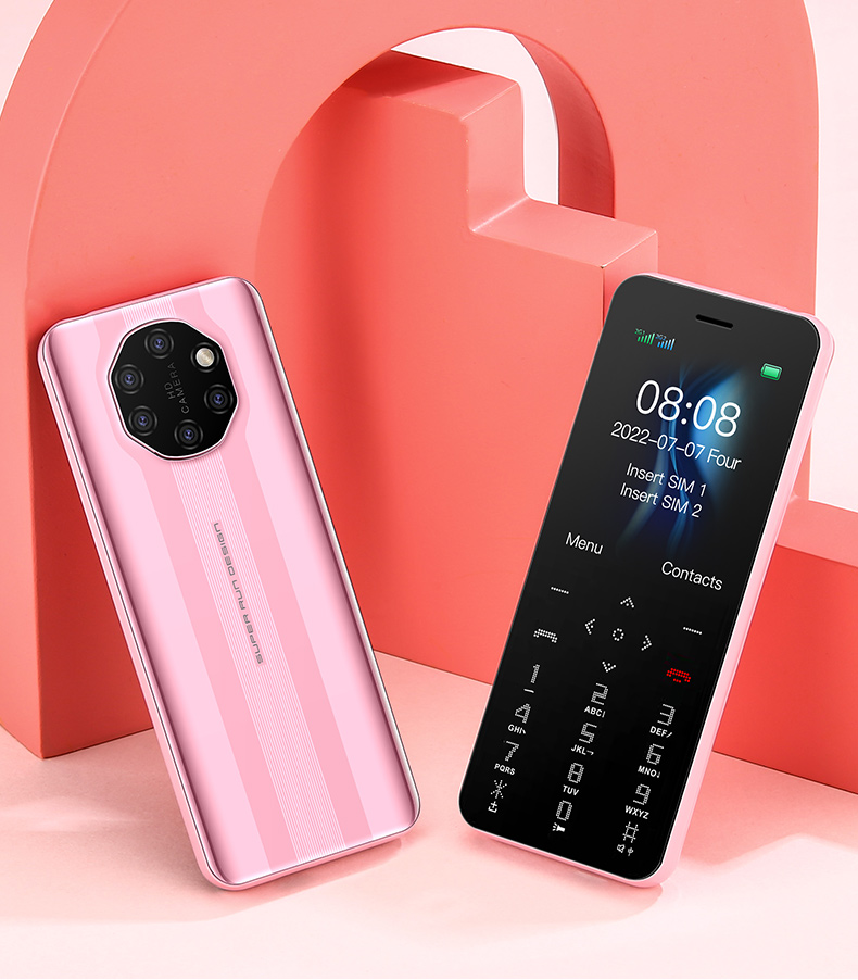 Soyes s10w Mini gsm praktisch 1.77 "Anzeige 1000mah Dual sim karte mit rückfahr kamera mp3 fm taschenlampe niedliches praktisch: Rosa