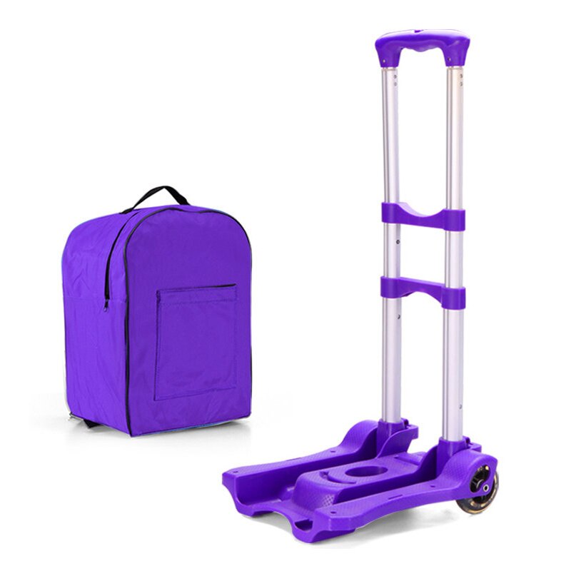 B-LIFE Folding Cart Truck Portable Fold Up Dolly Backpack Storage with Shopping Bag for Luggage Personal Travel Moving Office: Blue
