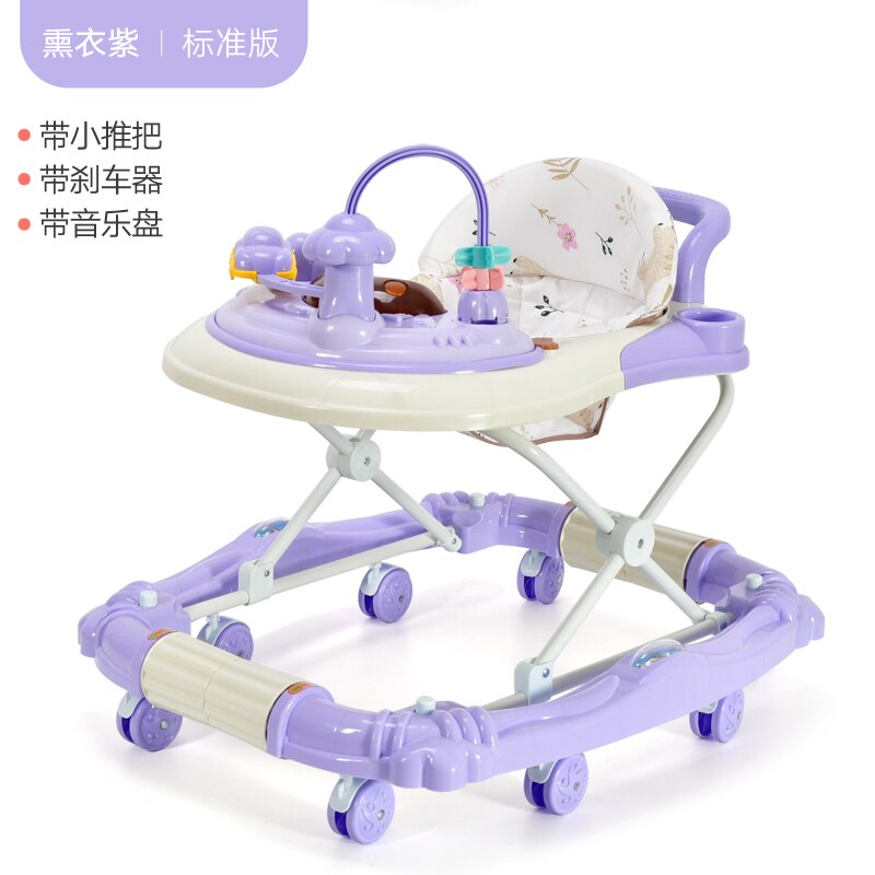 Multi-fonction bébé enfant en bas âge pousser anti-retournement walker 6-7-9-12 mois bébé jouets: Violet