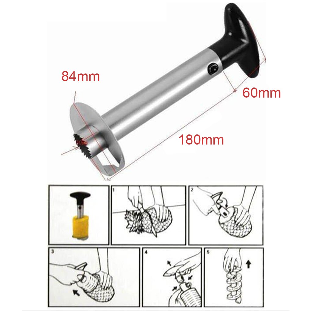 Edelstahl Ananas Schäler Cutter Für Küche Messer Spirale Ananas Schneiden Maschine Für Küche Spielereien Zubehör