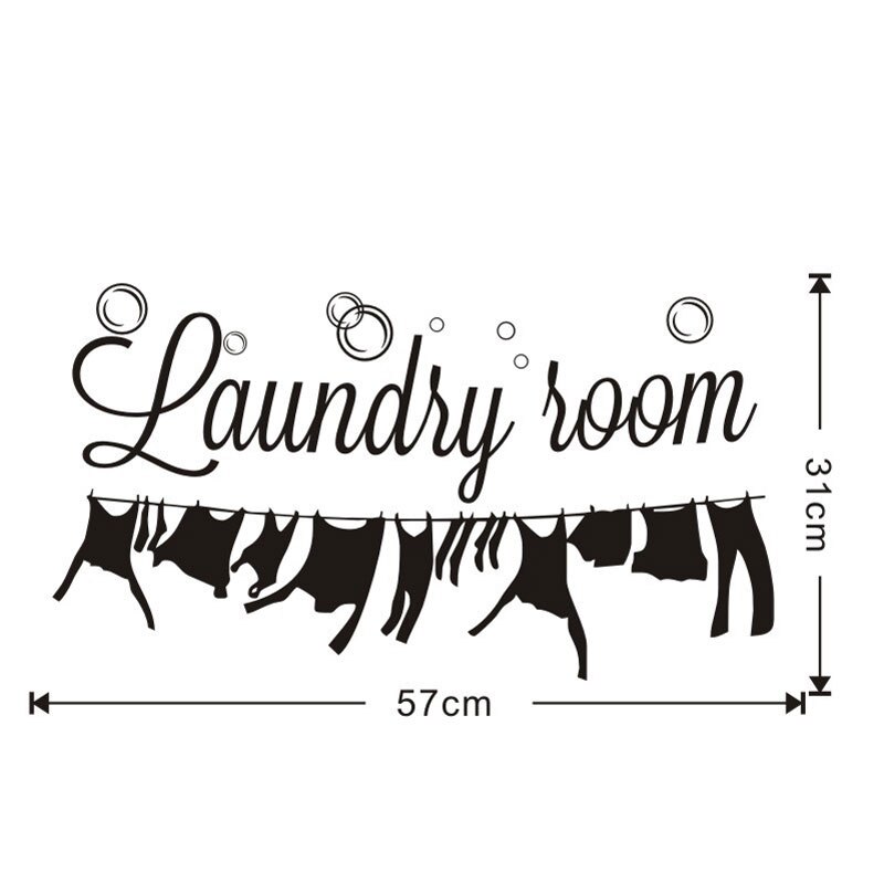 Dot Bubble Laundry Room Carved Wall Sticker Removable Vinyl Stickers Muraux Laundry Room Home Decoration PVC Autocollant: Default Title