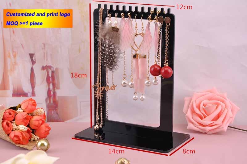 Acrylic Earring Display Necklace Stand Shelf Earring Holder Jewelry Organizer Necklace Showing Stand Earring Case