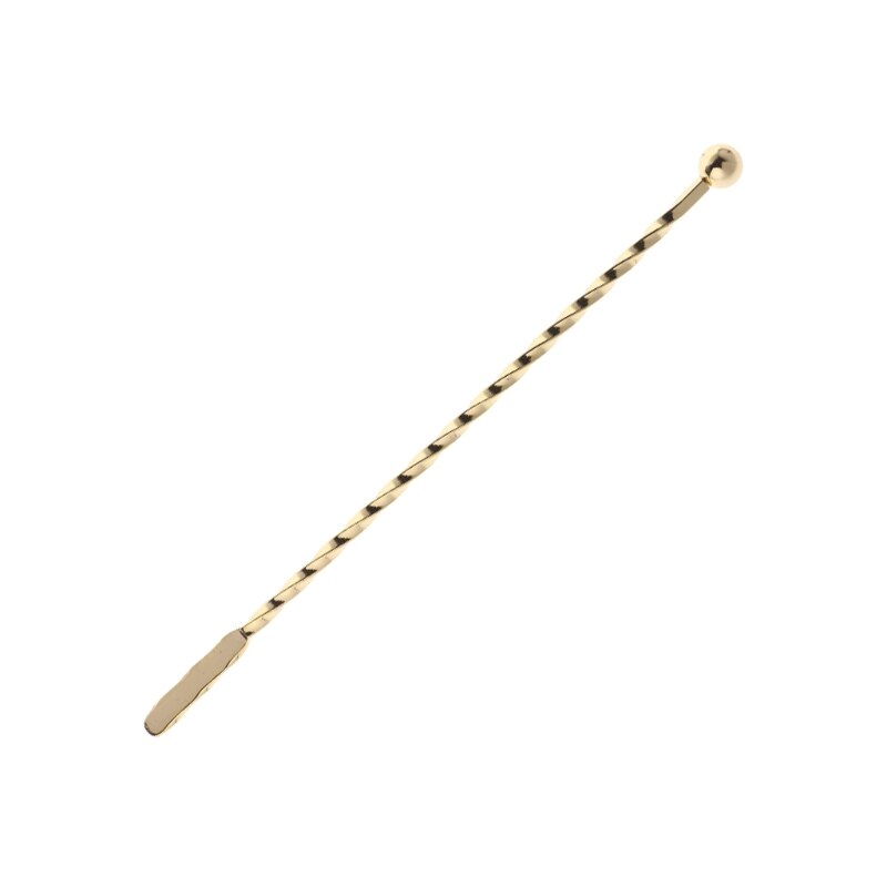 VFGTERTE 1PC Roerstokjes Rvs Muddler Schroefdraad Roerstokje Koffie Cocktail Roeren Bar Tool: gold