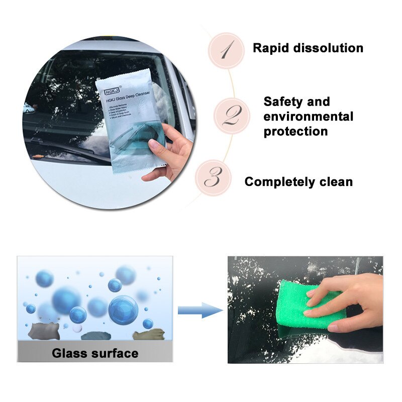 1 st Auto Accessoires HGKJ Glas Deep Cleaner Auto oppervlak Spons Auto Glas Verwijderen Olie Film autoruit cleaner TSLM1