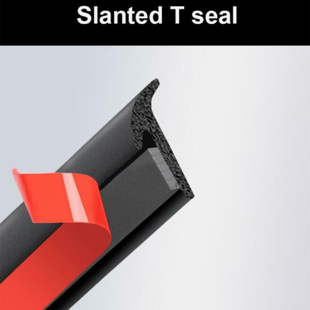 Spill Seal Sealing Strip Slit Sided Tape 5M Car Rubber T-Shaped Weatherproof