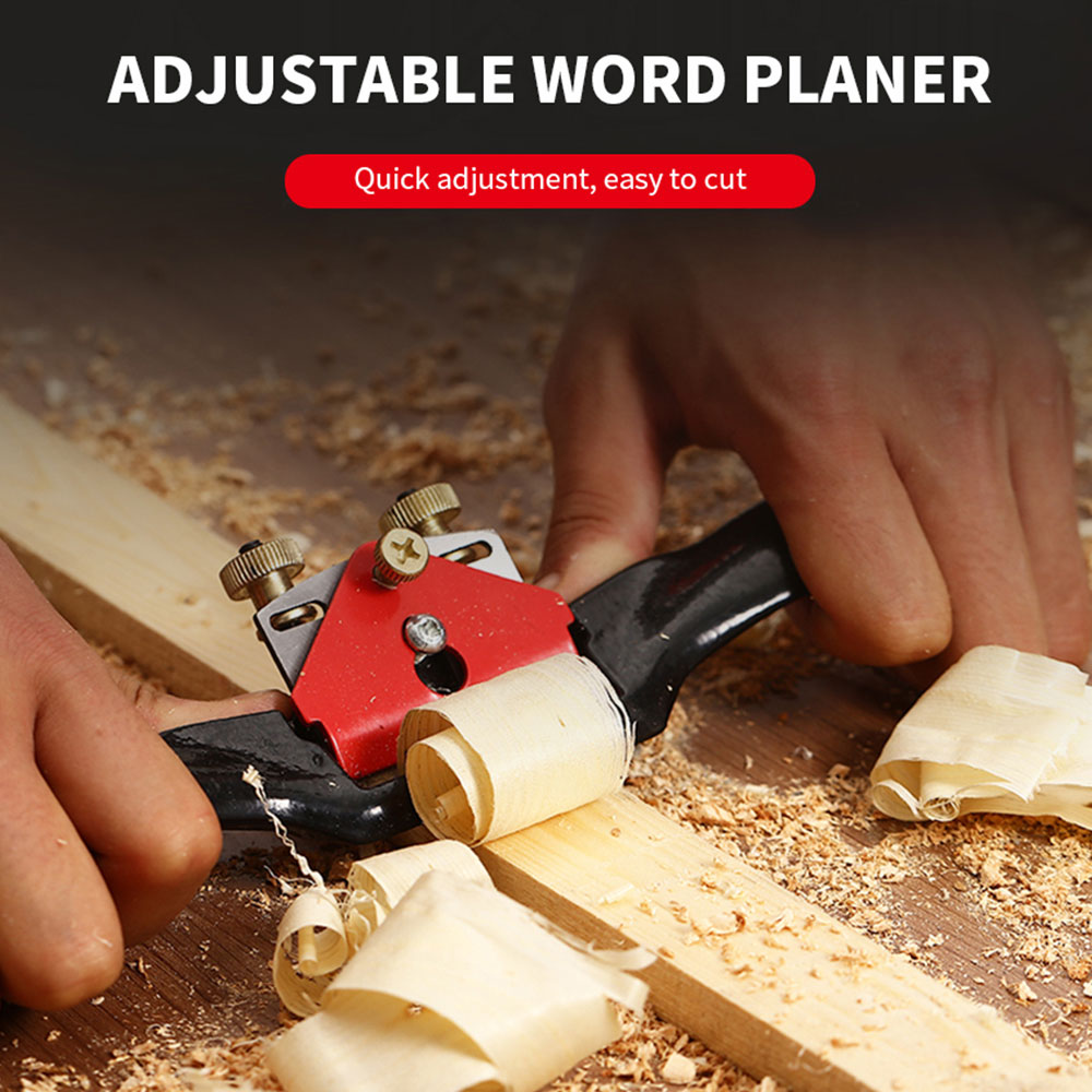 Adjustable Plane Spokeshave Woodworking Hand Planer Trimming Hand Tools Deburring with Screw Wood Hand Cutting Edge Chisel Tool