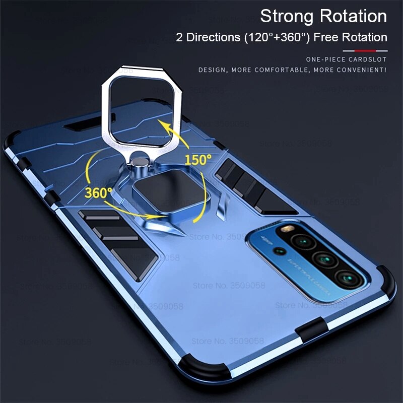 Armor Shockproof Coque Voor Xiaomi Redmi 9 T Case Voor Redmy 9 T 9 T T9 Redmi9T Funda Hard Pc auto Magnetische Houder Bescherm Ring Cover