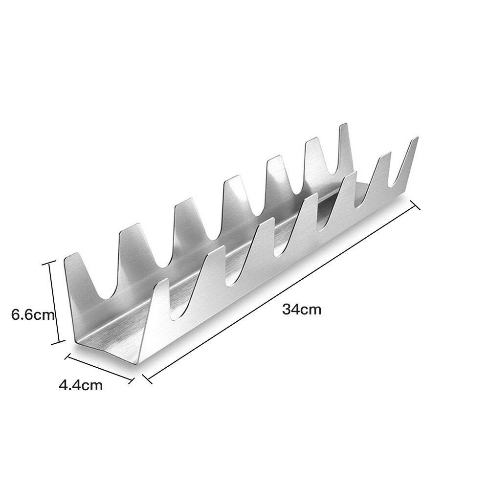 Supports de tacos forme de vague en acier inoxydable support de nourriture mexicain outil de Pizza support de chien support de support de tacos outils de Restaurant d'affichage