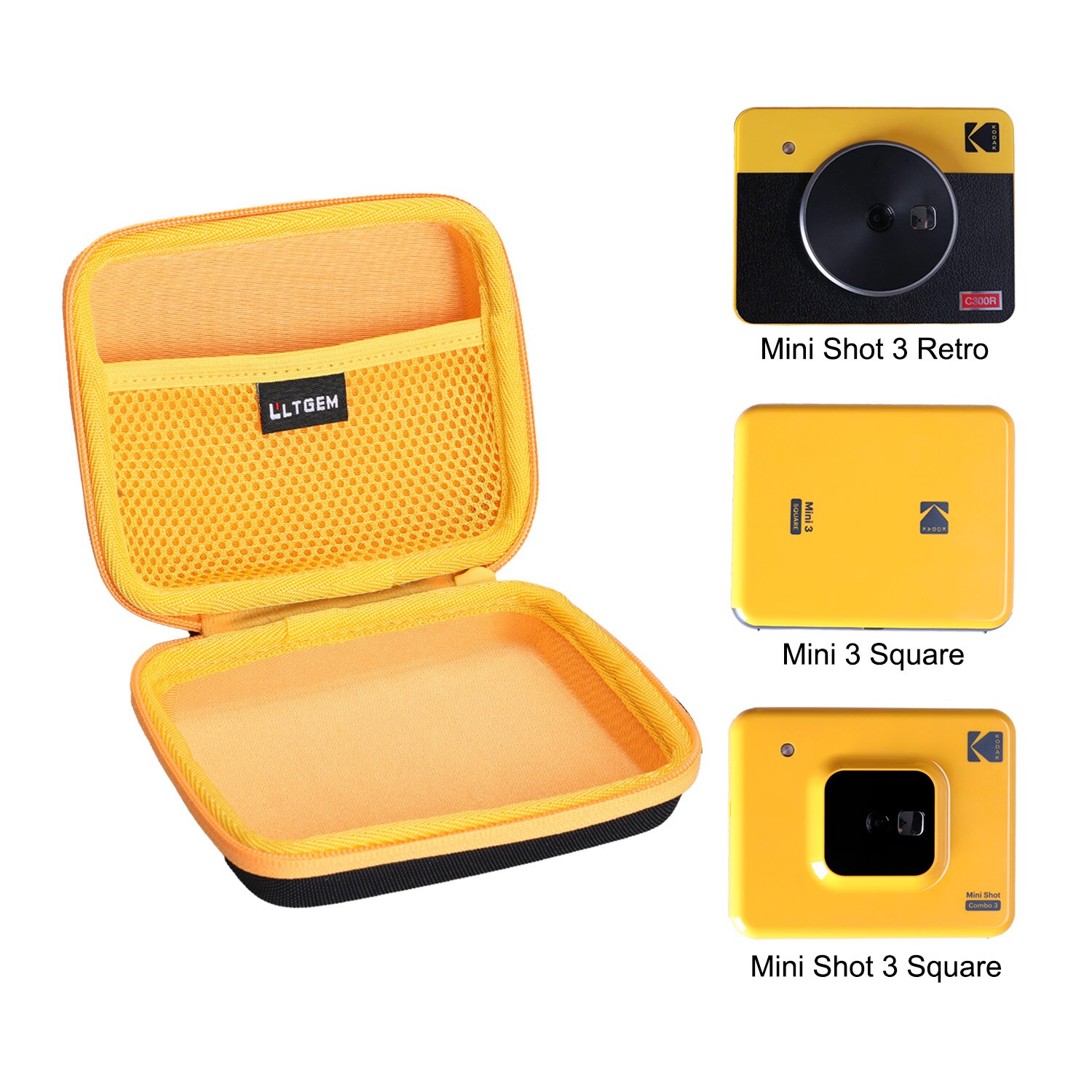 Ltgem eva hard case for kodak mini shot 3 retro mini shot 3 squre/mini shot 3 instant camera &amp; fotoskriver