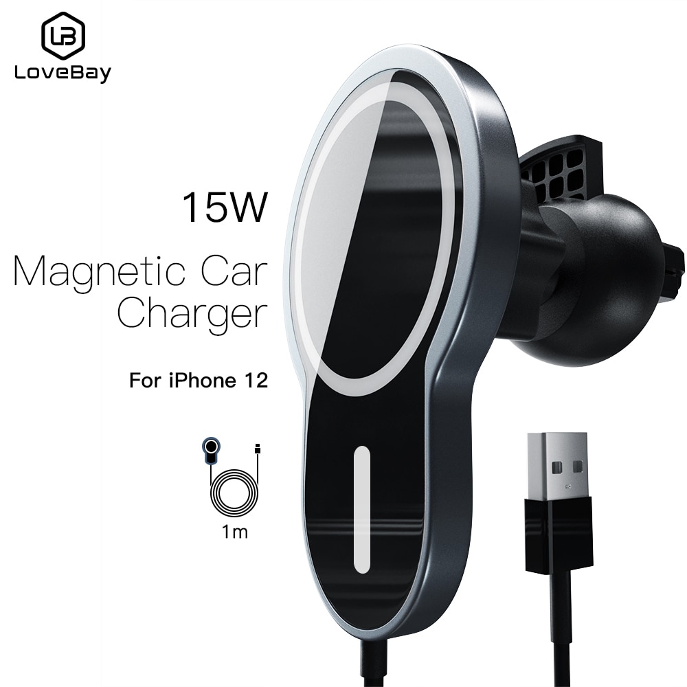 Cargador inalámbrico Magsafe de 15W para iPhone 12 Pro Max 12 Mini Mag, soporte magnético de carga inalámbrica
