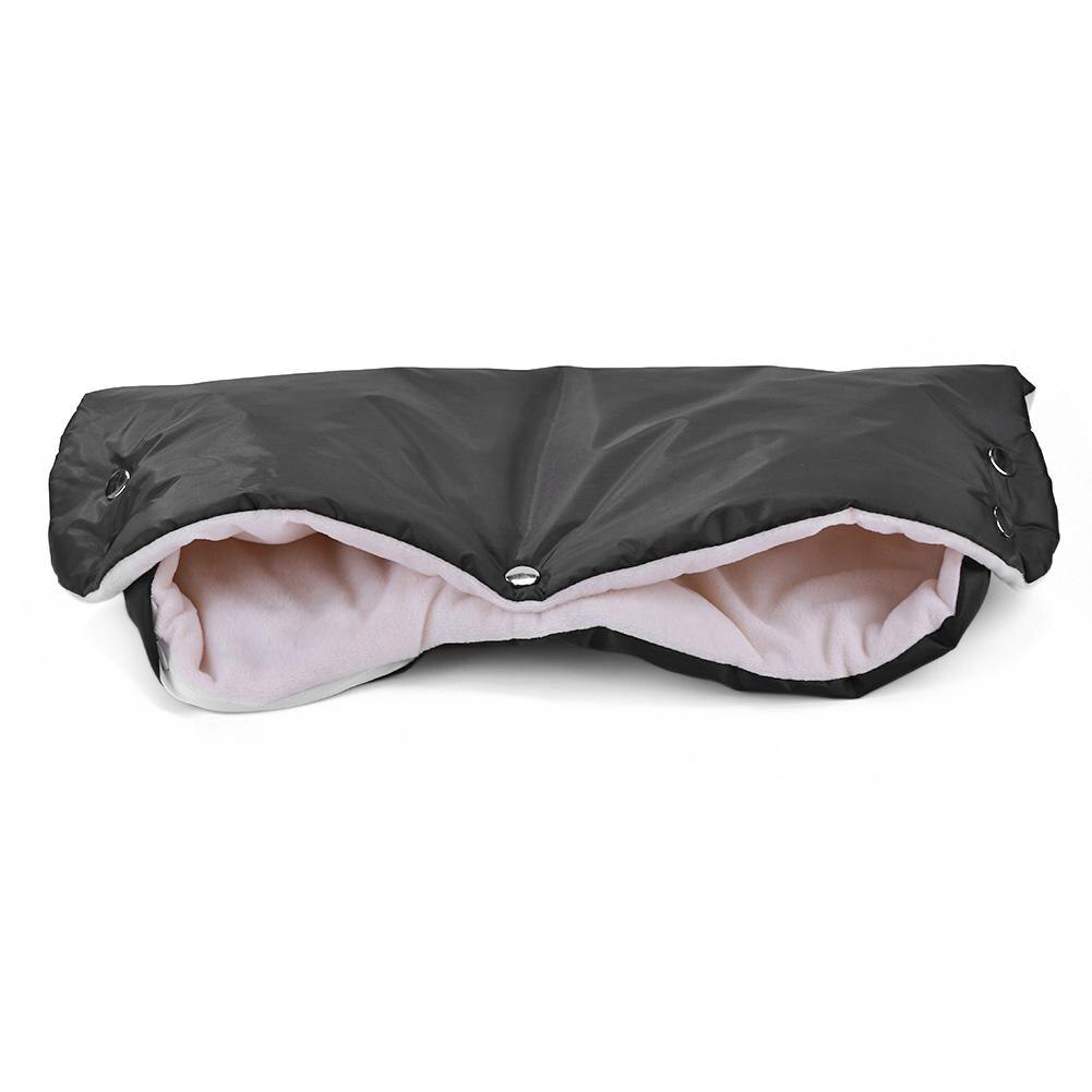 Couleur hiver landau poussette moufles main couverture Buggy Muff gant chariot accessoires fourrure polaire main couverture buggy pour mère: Black
