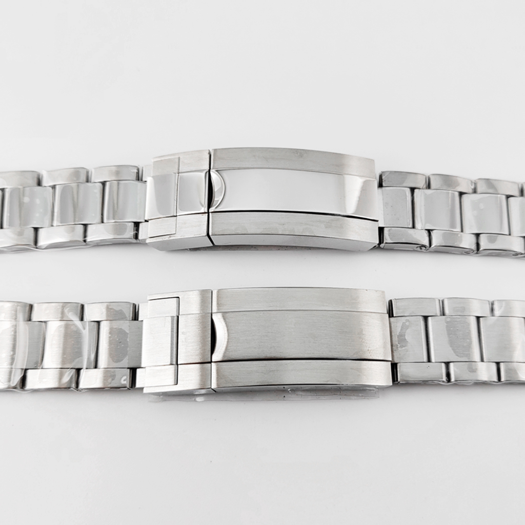 Prata 20mm Watch Strap Glide Lock Clasp Metal Watchbands Qualidade Aço Inoxidável Fit Relógios Case Acessórios Peças