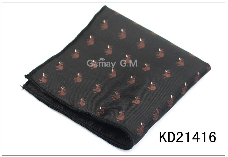 Merk heren zakdoek zakdoek dieren pochet zakelijke pakken borst handdoek zakdoek heren polyester garen pak zakdoeken: Kd21416
