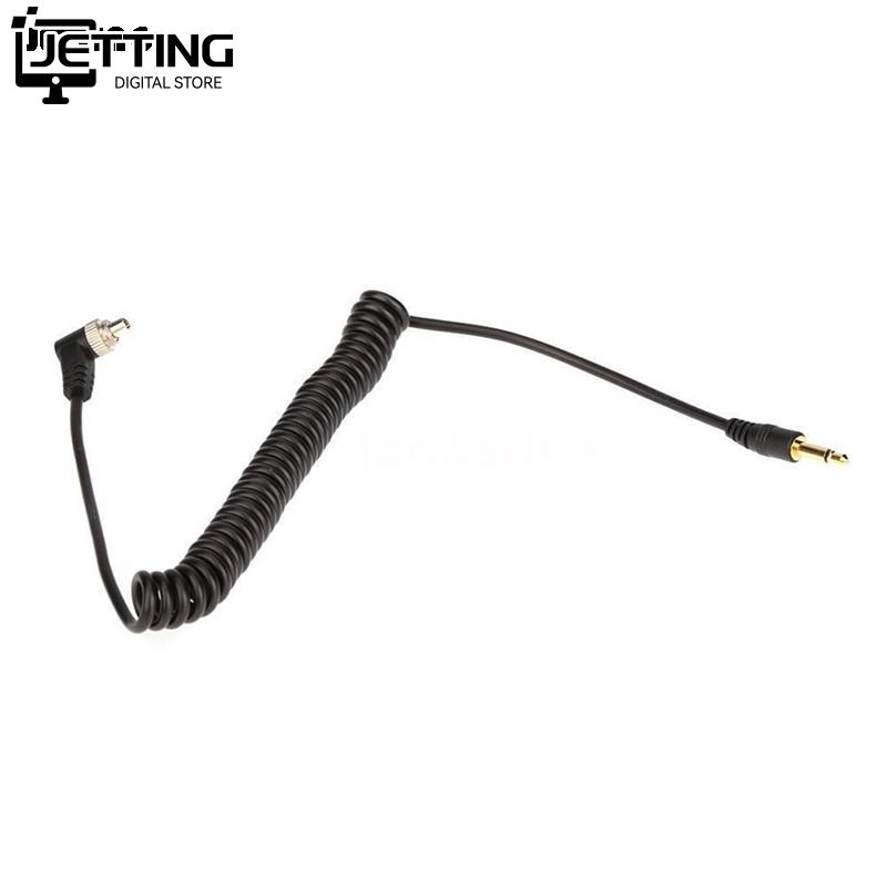 Accesorios de cámara Flashes de 3,5mm a macho PC Cable de sincronización de Flash Bloqueo de tornillo para disparador de luz de estudio
