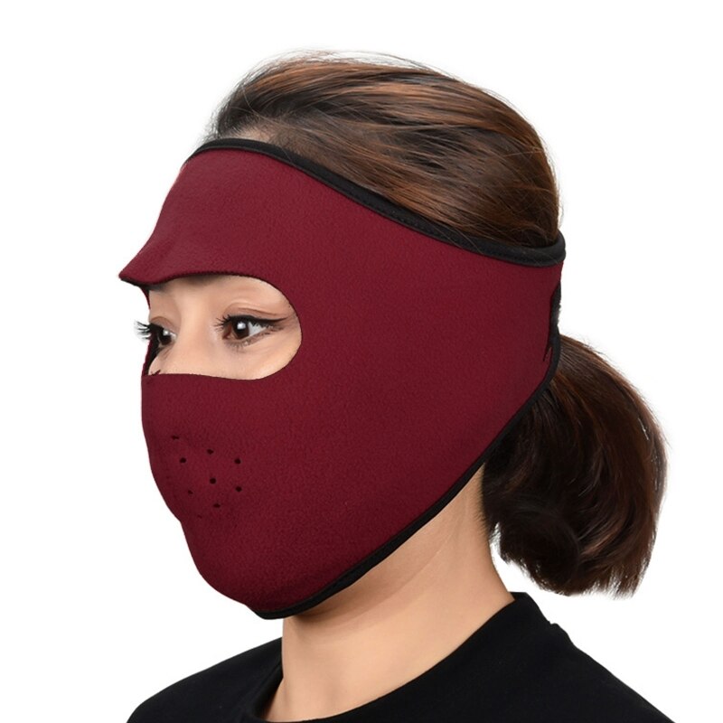 Mascarilla facial para deportes de invierno, máscara lavable para el cuello, antipolvo, a prueba de viento, con ganchos para las orejas, para ciclismo, al aire libre, clima frío,