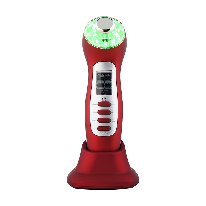 ultraschall 3MHz Galvanische 7 in 1 Haut Gesichts Pflege LED Blau verrotten Licht Photon Mikro-strom Aufzug hautstraffung Schönheit Gerät: 11