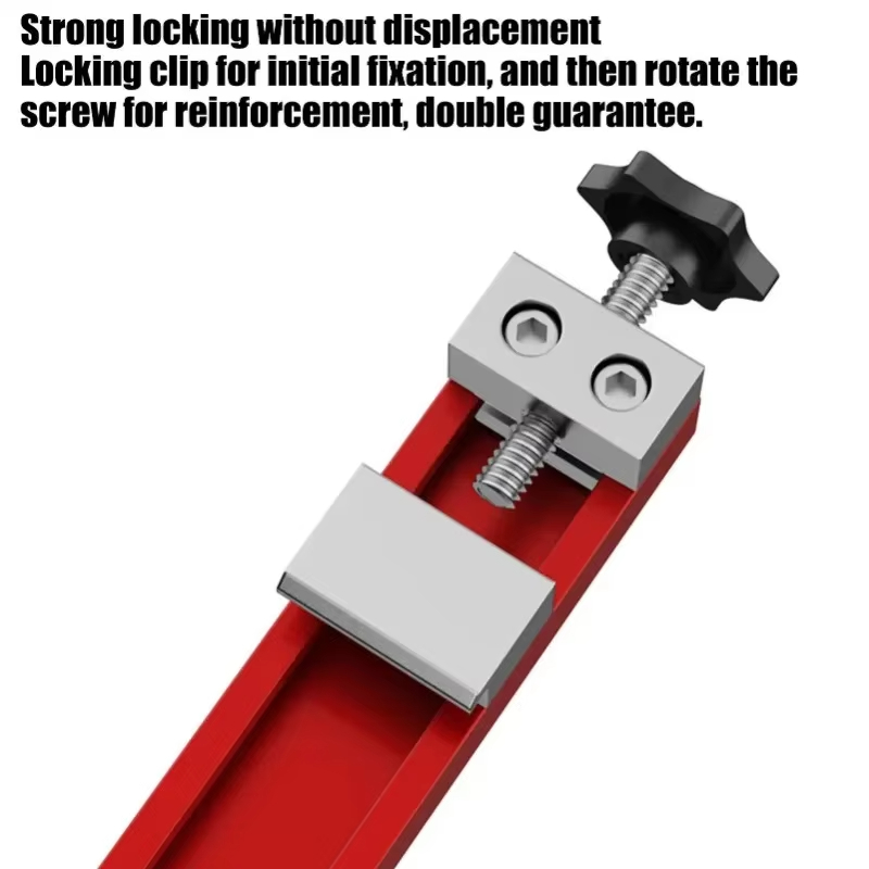 Woodworking Router Bevel Edge Support Clamp - Aluminum Alloy Adjustable Guide Rail for Wood Cutting Machine Durable Anti-Slip