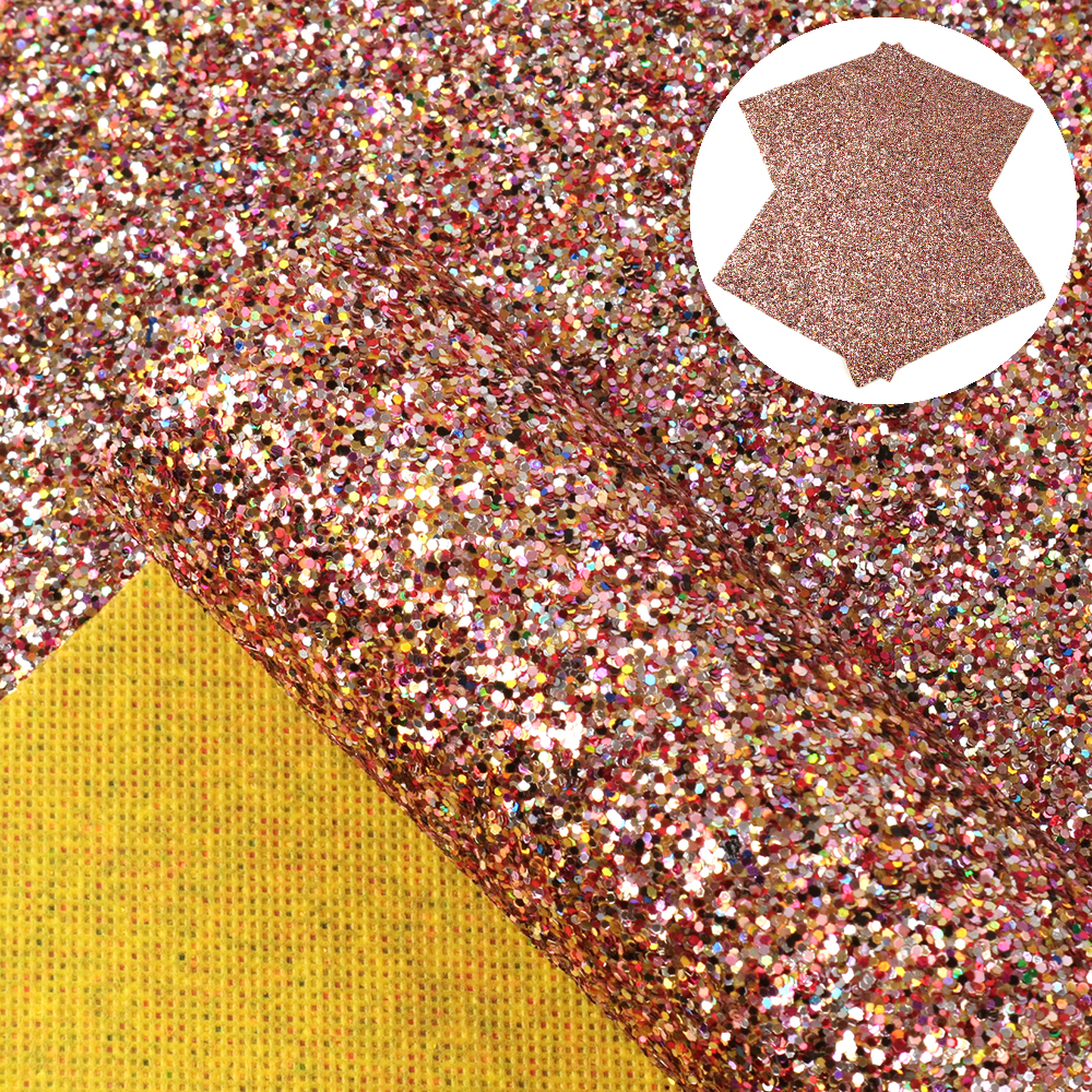 20*34cm Solid Color Chunky Glitter Faux Leather Fabric Sheets,DIY Handmade Materials For Making Projects,1Yc8030: 1093868012