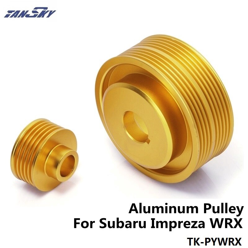 For SUBARU IMPREZA WRX 2.0 TURBO ALUMINUM LIGHTWEIGHT CRANK ENGINE PULLEY Golden TK-PYWRX