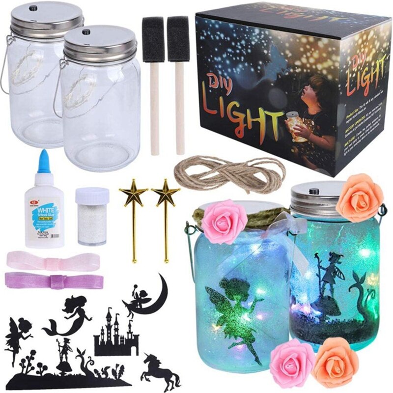 Girl Elf Craft Kit-Fun DIY Art and Craft Project for Kids-Make Your Own Elf in a Jar-Great for Art Deco Projects