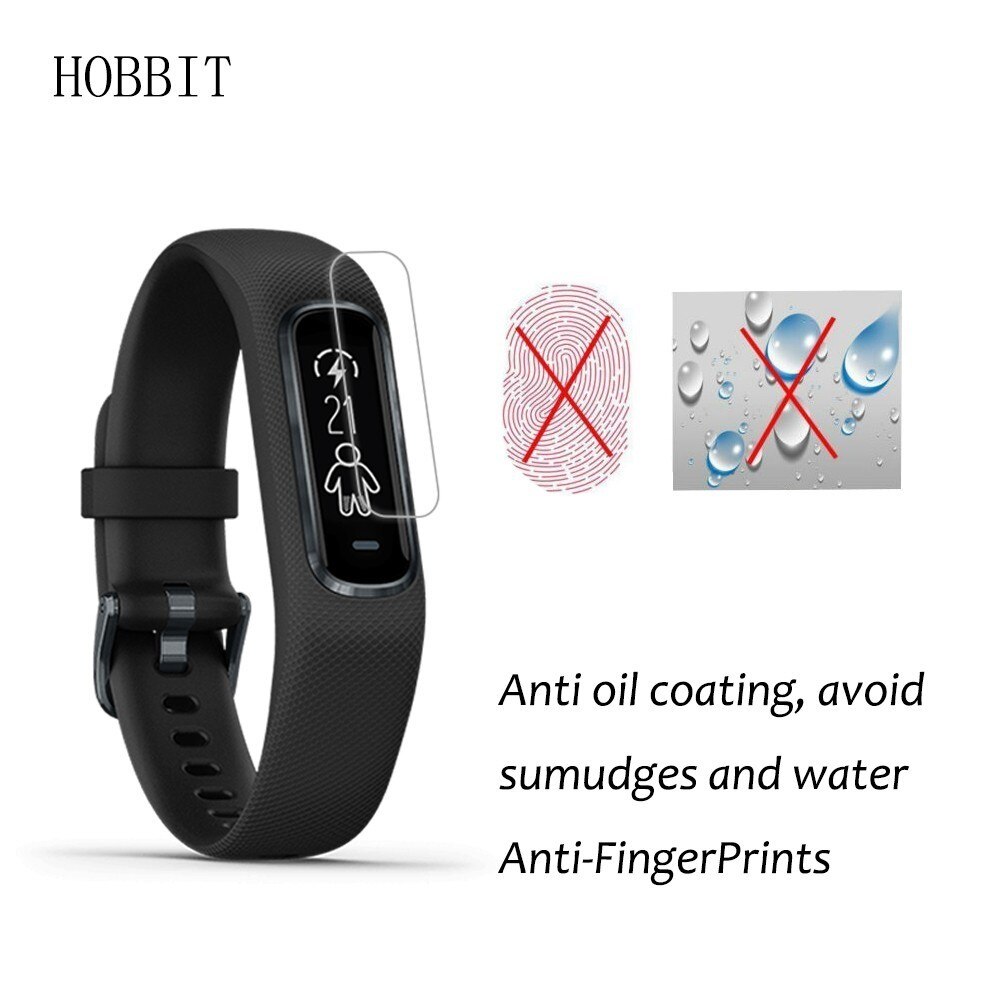 3 -pack smartwatch -film til garmin vivosmart 4 fuld skærm dækning skærmbeskytter smart wirstband klart skjold blød tpu film