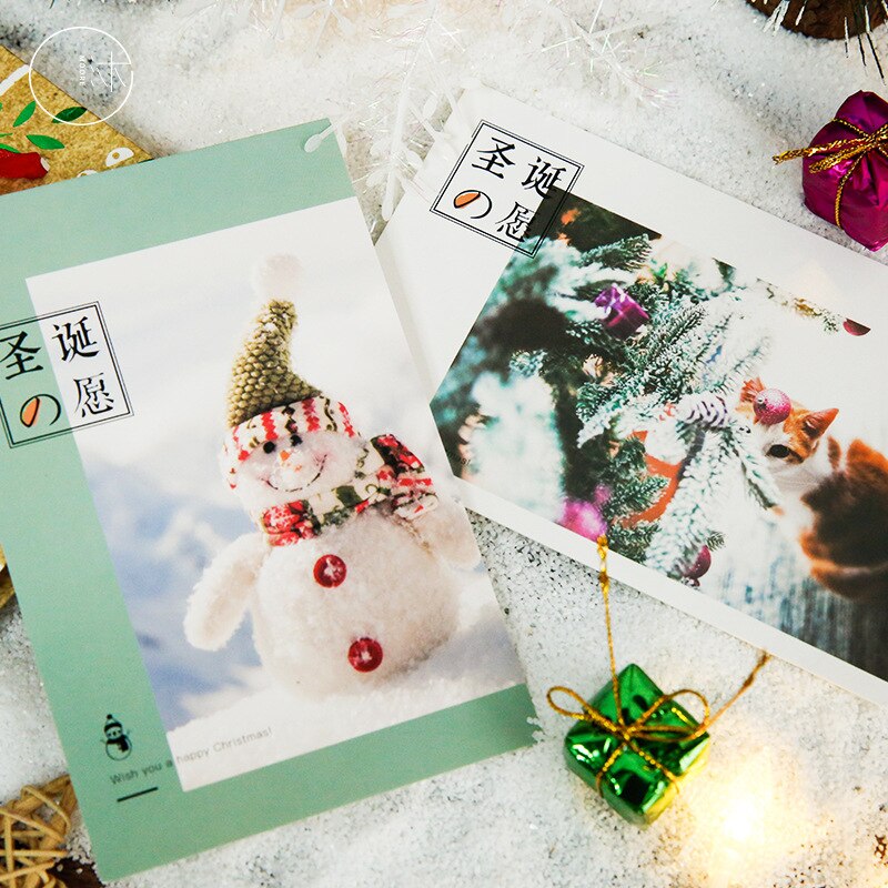 30sheets「White Wish」Series Message Greeting Card Year Cards Postcard Bookmarks Aesthetes Stationery