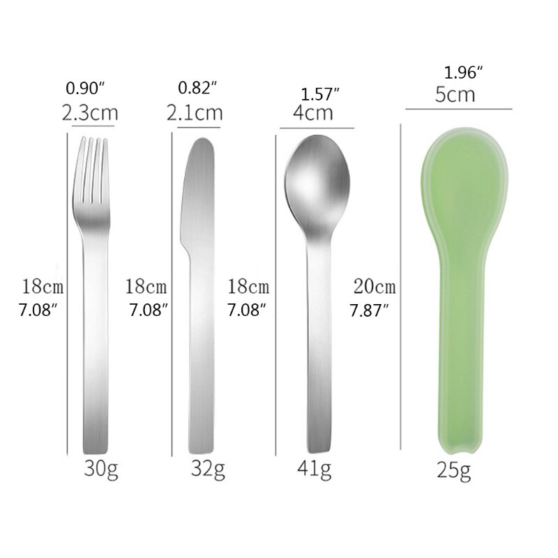 Travel Cutleries with Portable Cutlery Box Stainless Steel Knife Fork Spoon Sets