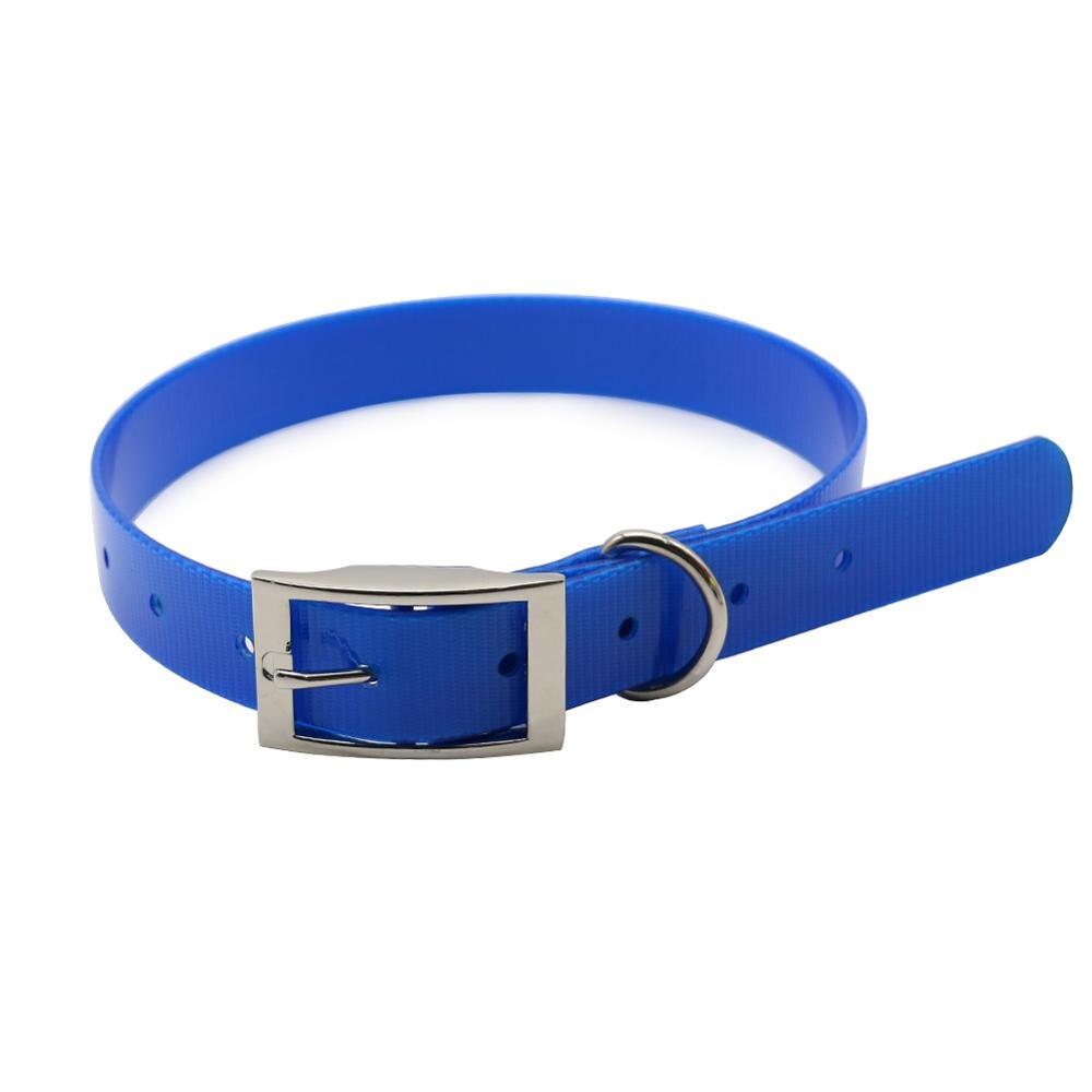 Grote Hond Kraag Verstelbare Tpu Duurzaam Waterdicht Huisdier Halsband Voor Puppy Strap Pure Kleur Hond Accessoires: Blue / L