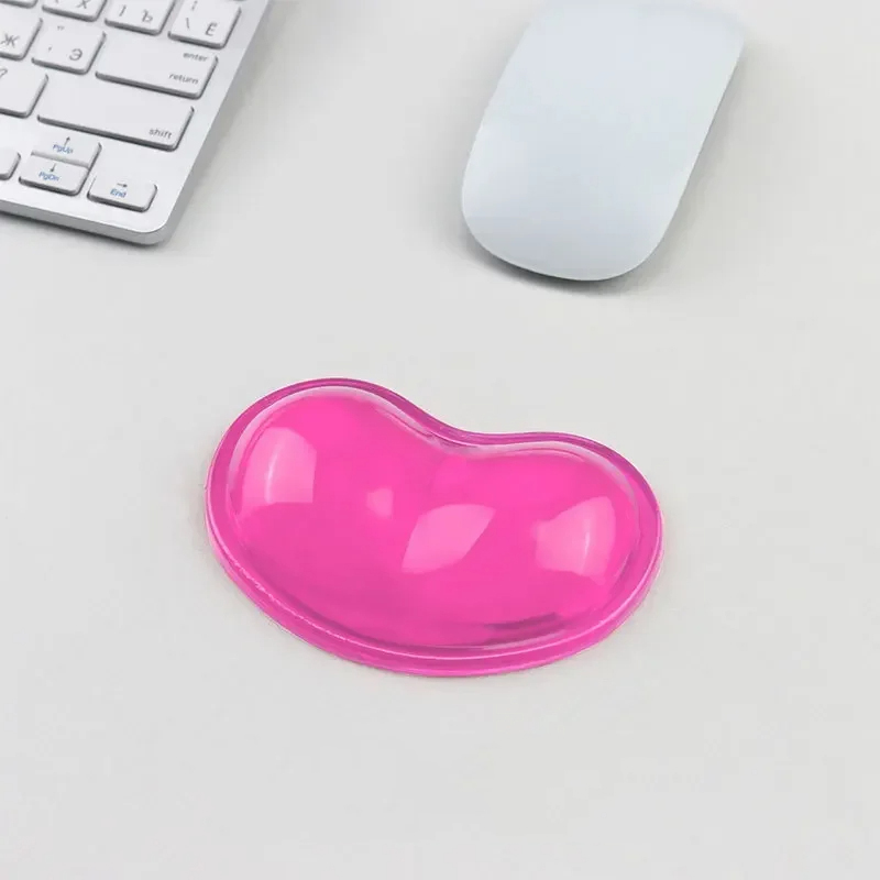 Crystal Wrist Guard Wavy Comfort Gel Computer Mouse Hand Wrist Rests Support Cushion Pad Silicone Heart-shaped Wrist Pad: SKY BLUE