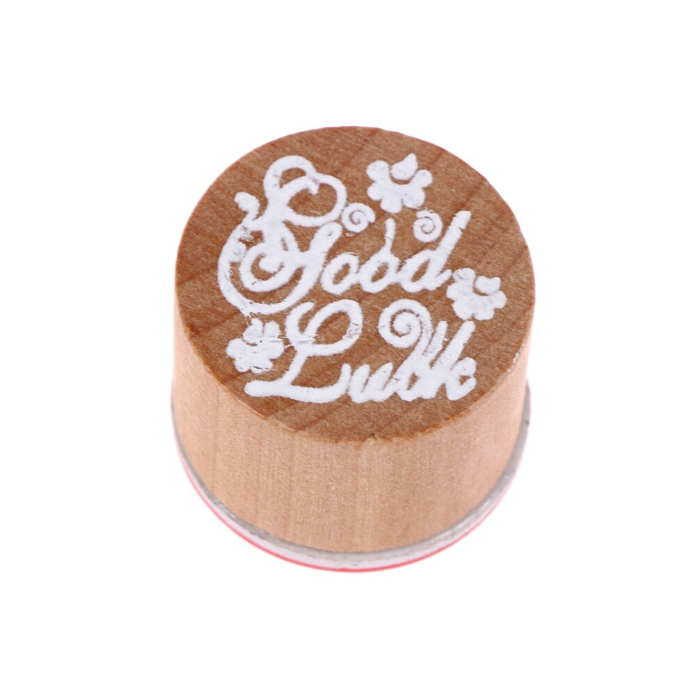 Vintage rond bois timbre manuscrit souhaits Sentiment caoutchouc rond joint timbre motif de mot Floral pour Scrapbooking mariage: 5