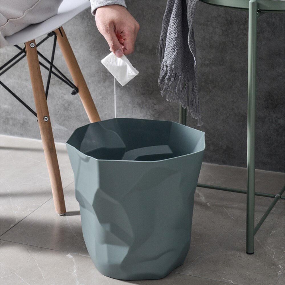 Creatieve Afvalbak Gevouwen Onregelmatige Zonder Cover Prullenbak Woonkamer Keuken Badkamer Opslag Emmer Kantoor Prullenbak