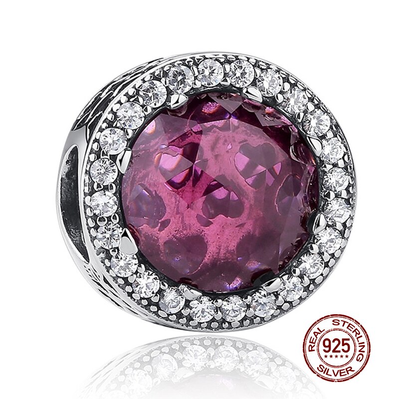 100% Reale Dell'argento Sterlina 925 10 Colori di Cristallo Radiante Cuori di Fascino Misura Originale WST Braccialetto di Fascino Autentico Regalo Dei Monili: XCHS098