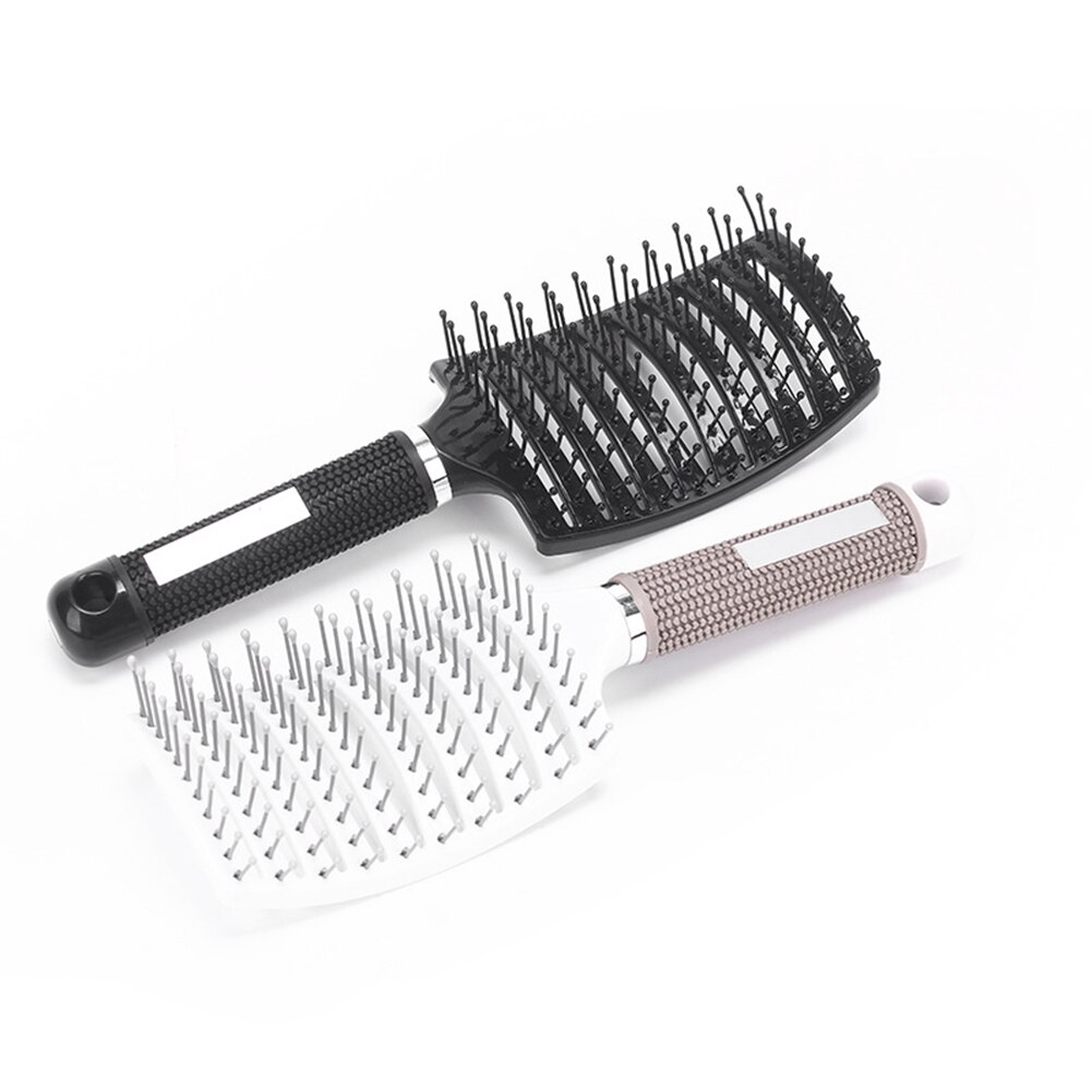 Duży zakrzywiony grzebień szeroki ząb duży talerz grzebień fryzjerski szczotki robić włosów