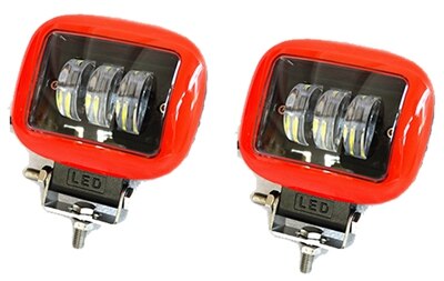 Yait-faro LED antiniebla para coche, 2 uds., 4,5 pulgadas, 30W, 4x4, 4WD, ATV, UTV, SUV: Red Square