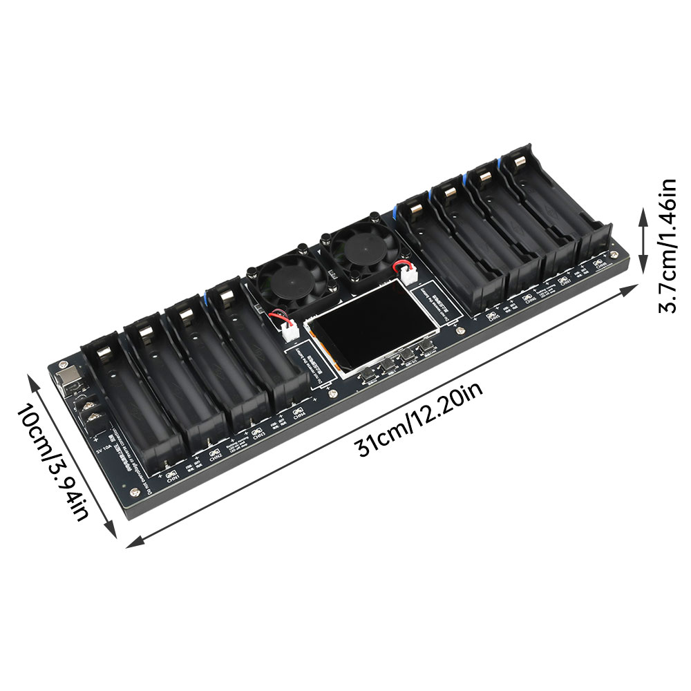 Electronic Load Tester 8-Channel 18650 Battery Capacity Internal Resistance Tester DC port 4/8-Channel 21700 Battery Test Racks