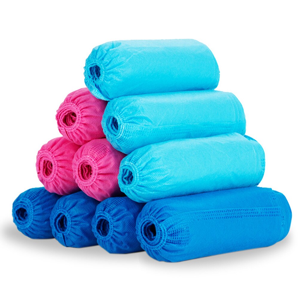 100 stuks wegwerpschoenovertrekken stofdicht antislip schoenovertrek kinderen studenten volwassenen non-woven schoenovertrek huishoudelijke voetovertrek