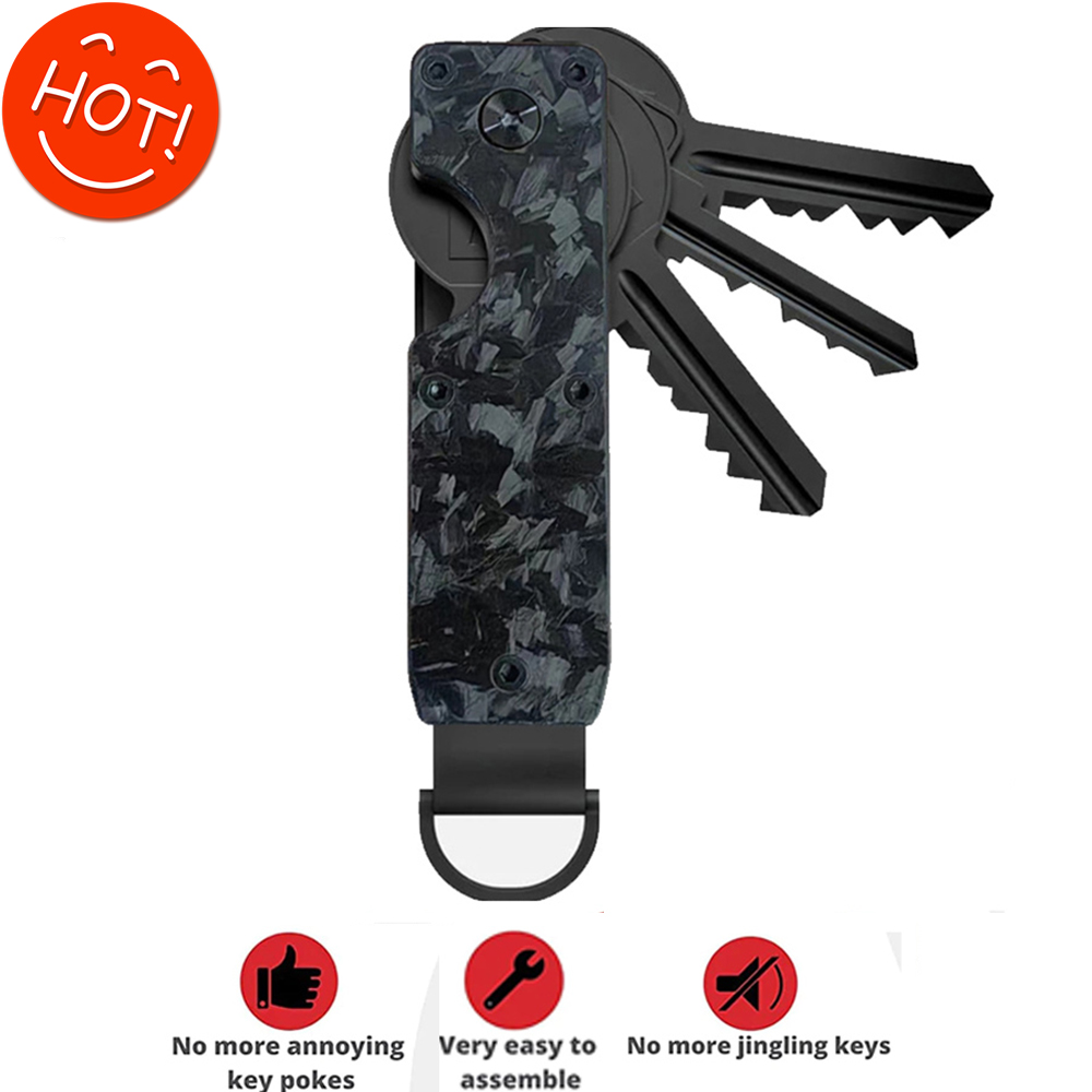 Organisateur de clés support Compact porte-clés en métal porte-clés minimaliste pour porte-clés sécurise 2-6 clés