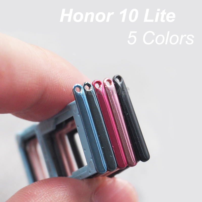 Aocarmo SD MicroSD Holder Nano Sim Card Tray Slot For Huawei p smart ) / Honor 10 lite POT-LX3 POT-LX1 POT-LX2J