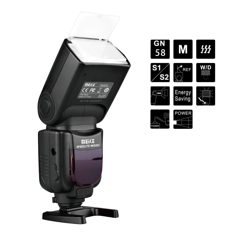 MEIKE-Flash Speedlite , ajuste Manual para cámara de contacto separada Sony, A7, A7R, A7S, A7II, A7RII, A7SII, A6300, MK-930II