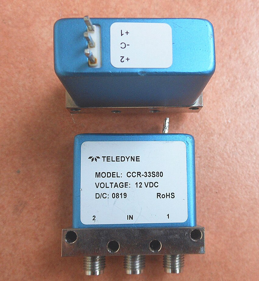 TELEDYNE CCR-33S80-RN-1 12V DC-18GHz One in Two SMA RF Coaxial Switch