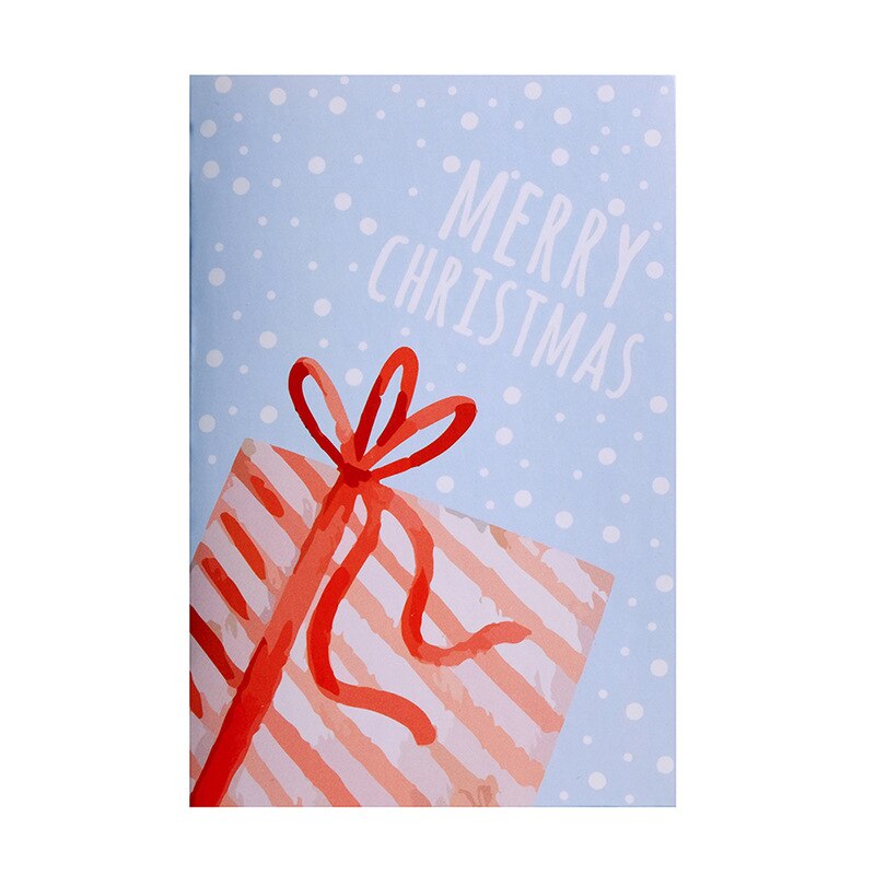 8pcs Merry Christmas Greet Card With Envelop Simply Style Pink Yellow Xmas Postcard Thank You Cards Christmas Invit Greet Card