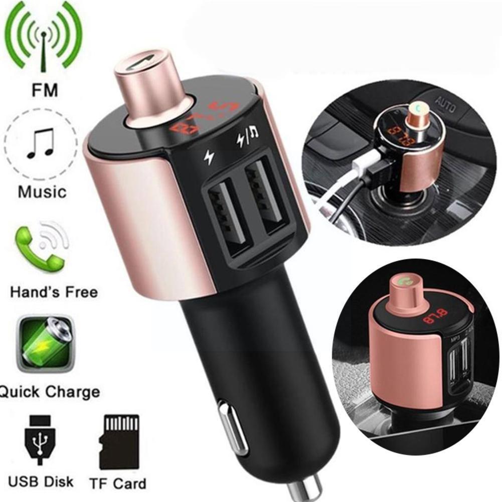 Usb Car Charger Adapter Auto Kit Handsfree Draadloze Accesory Auto Bluetooth Gratis Usb MP3 Speler Fm-zender Oplader Lcd Ha s1Y0
