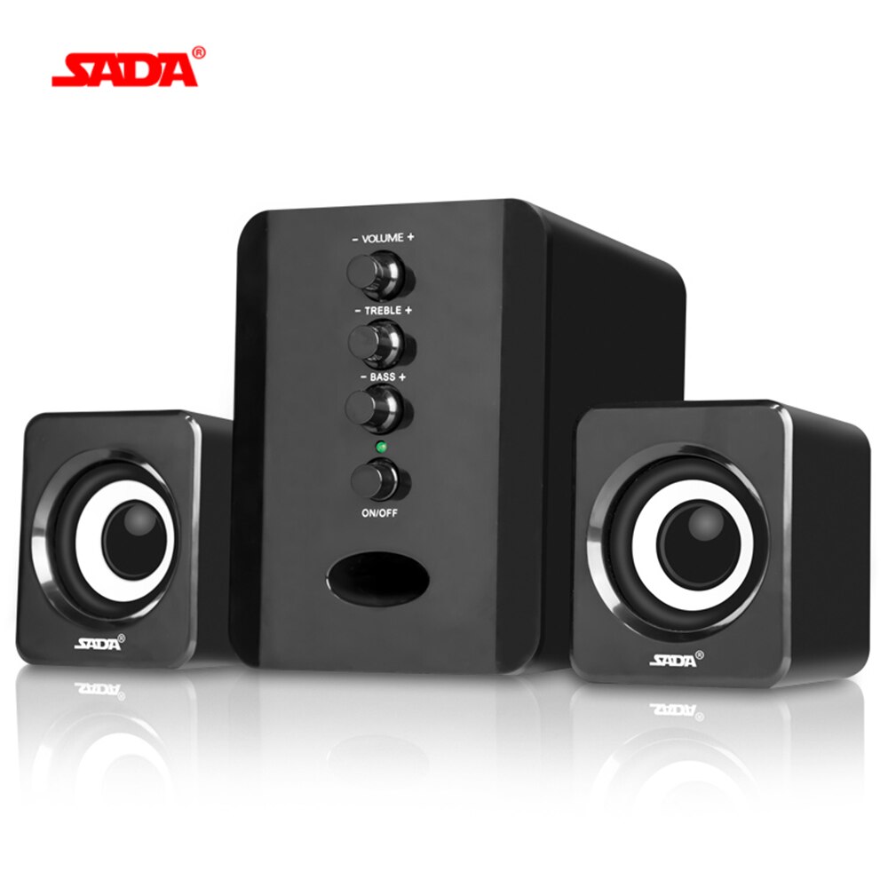 SADA speakers computer USB Wired Combination Speakers Computer Bass Stereo Speakers with Subwoofer Sound Box for PC Smart Phone