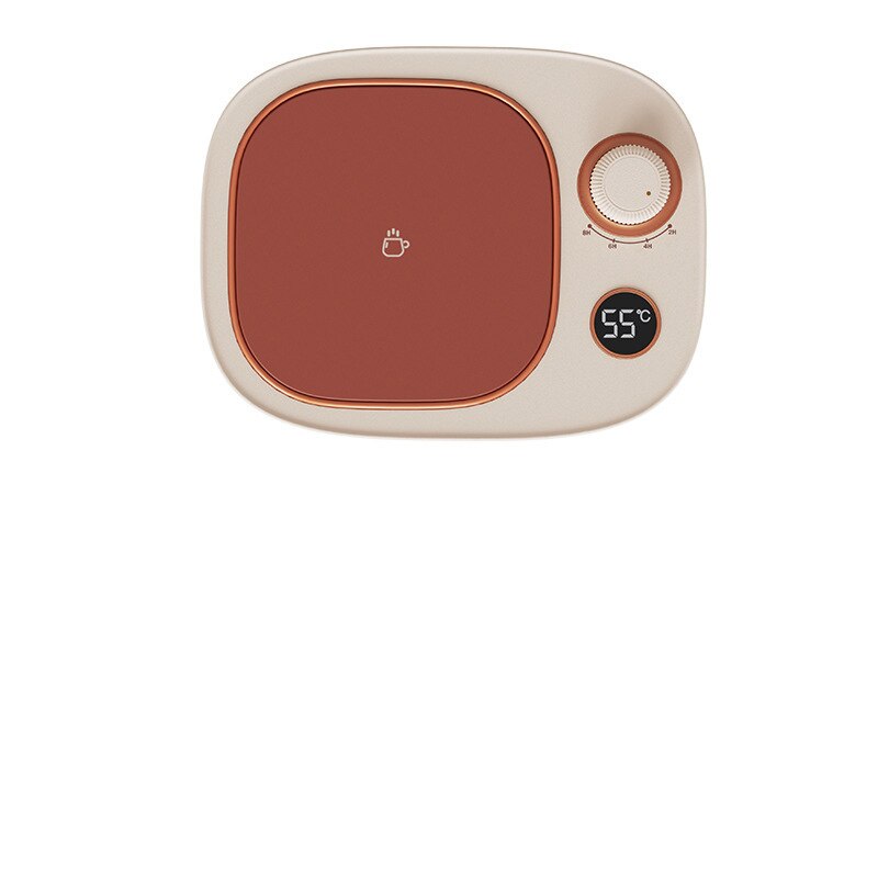 Usb Verwarming Coaster Voor Home Office Koffie Mok Cup Mat Warmer Heater Pad 3 Speed Constante Temperatuur Coaster Met Display: pink / add AU adapter